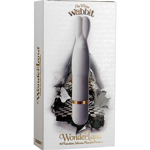 Doc Johnson Wonderland The White Wabbit Silicone Massager - Rabbit Vibrators
