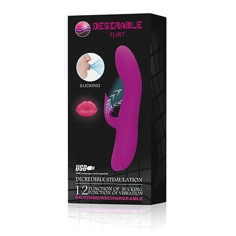 Desirable Flirt Dual Function G-Spot Vibrator and Sucker - Rabbit Vibrators