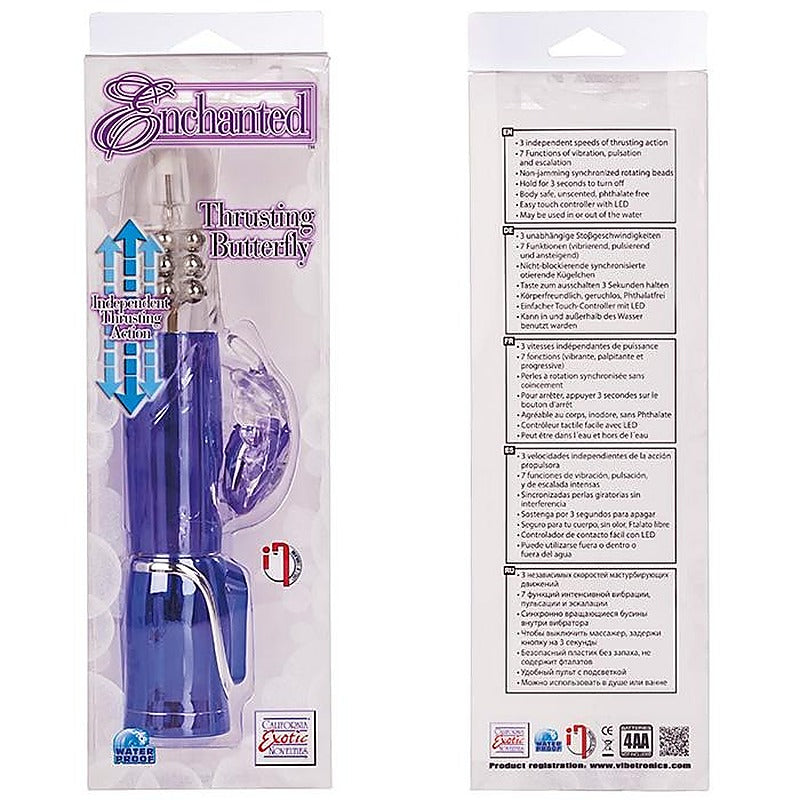 CalExotics Enchanted Thrusting Butterfly Rabbit Vibrator - Rabbit Vibrators