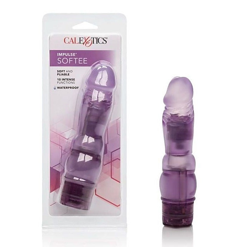 CalExotics Impulse 10 Function Softee Satin Vibrating Dong - G-Spot Vibrators