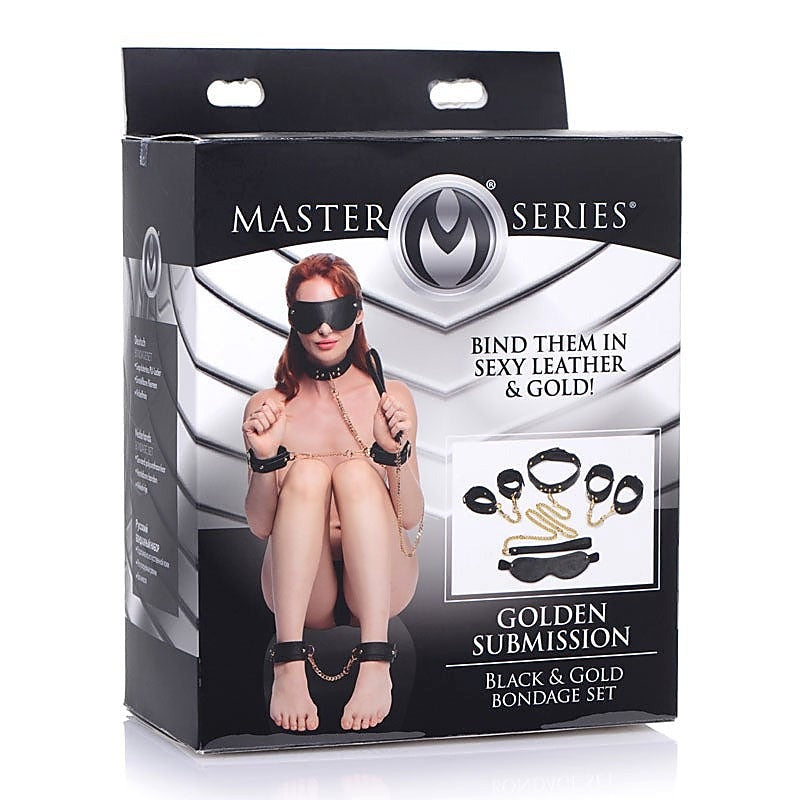 Elevate Your Submission - XR Brands Golden Bondage Collection - Bondage Kits