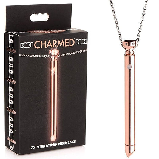 Sensual Allure - Charmed 7X Vibrating Necklace in Rose Gold - Luxury Sex Toys