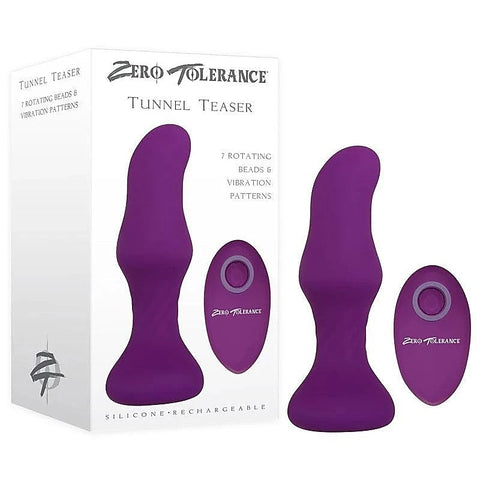 Zero Tolerance Tunnel Teaser Butt Plug with Remote Purple - Butt Plugs