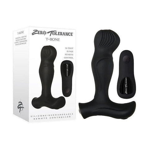 Zero Tolerance T-Bone Vibrating Prostate Massager Black - Prostate Toys