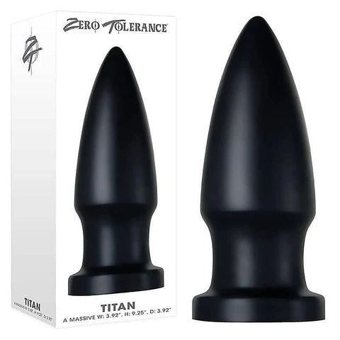 Zero Tolerance The Titan Giant Anal Plug Black - Butt Plugs