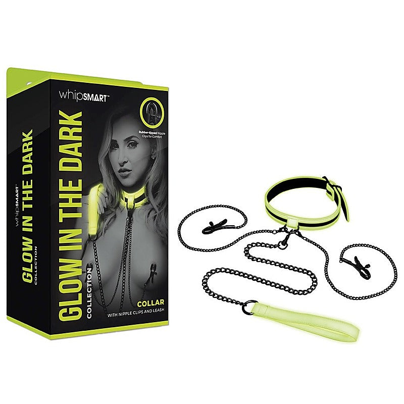 WhipSmart Glow In Dark Collar, Clips + Leash - Collars and Leads