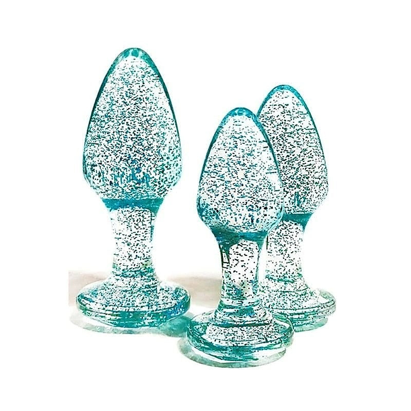 Glitter Gem Butt Plug Set by Adam & Eve - Butt Plugs