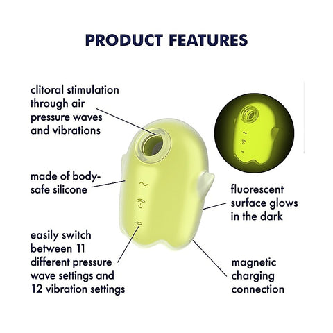 Glowing Ghost Waterproof Clitoral Massager By Satisfyer - Personal Massagers
