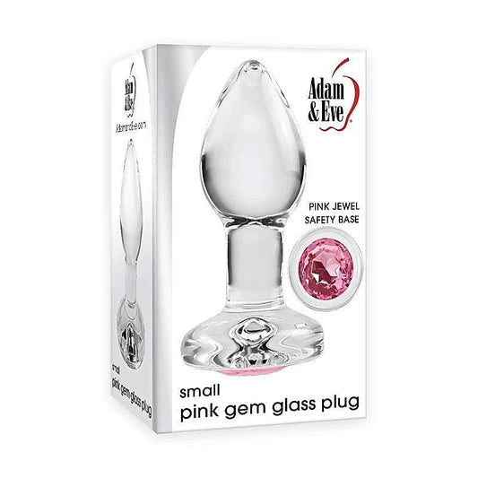 Adam & Eve Pink Gem Glass Plug - Butt Plugs