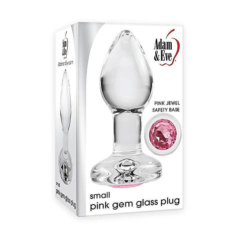 Pink Gem Glass Plug By Adam & Eve Sextoys - Butt Plugs