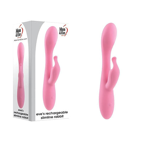 Rechargeable Slimline Rabbit by Adam & Eve Sextoys - Rabbit Vibrators