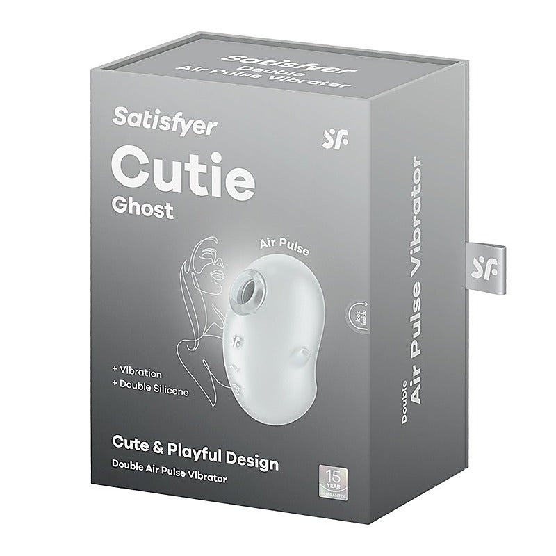 Cutie Ghost Double Air Pulse Clitoral Massager By Satisfyer - Clit Ticklers and Pulsators