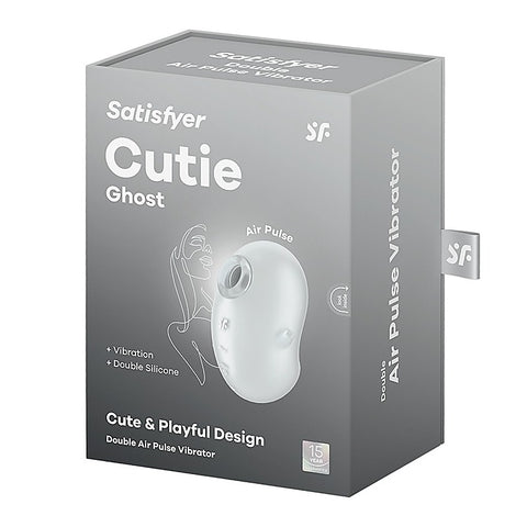 Cutie Ghost Double Air Pulse Clitoral Massager By Satisfyer - Clit Ticklers and Pulsators