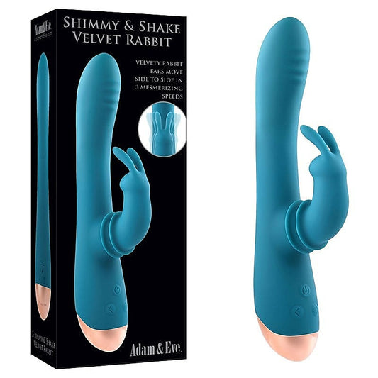 Adam & Eve Shimmy & Shake Velvet Rabbit - Rabbit Vibrators