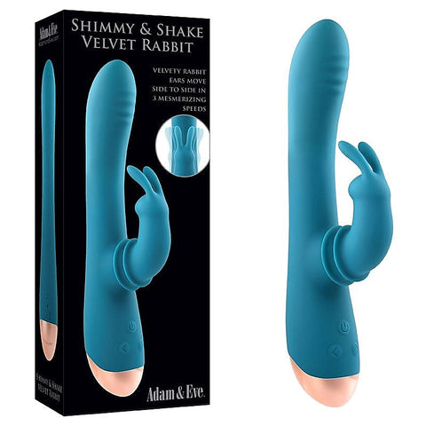 Shimmy & Shake Velvet Rabbit By Adam & Eve - Rabbit Vibrators