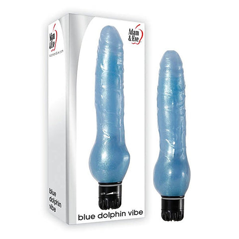 Blue Dolphin Vibrating Dildo By Adam & Eve - Vibrating Dildos