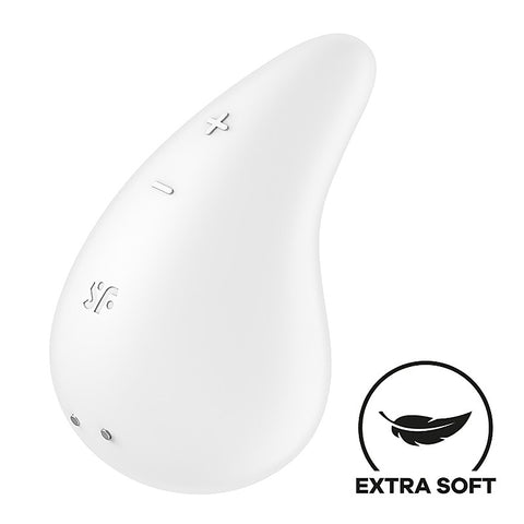 Dew Drop 12 Functions Lay-On Clitoral Vibrator By Satisfyer - Clit Ticklers and Pulsators