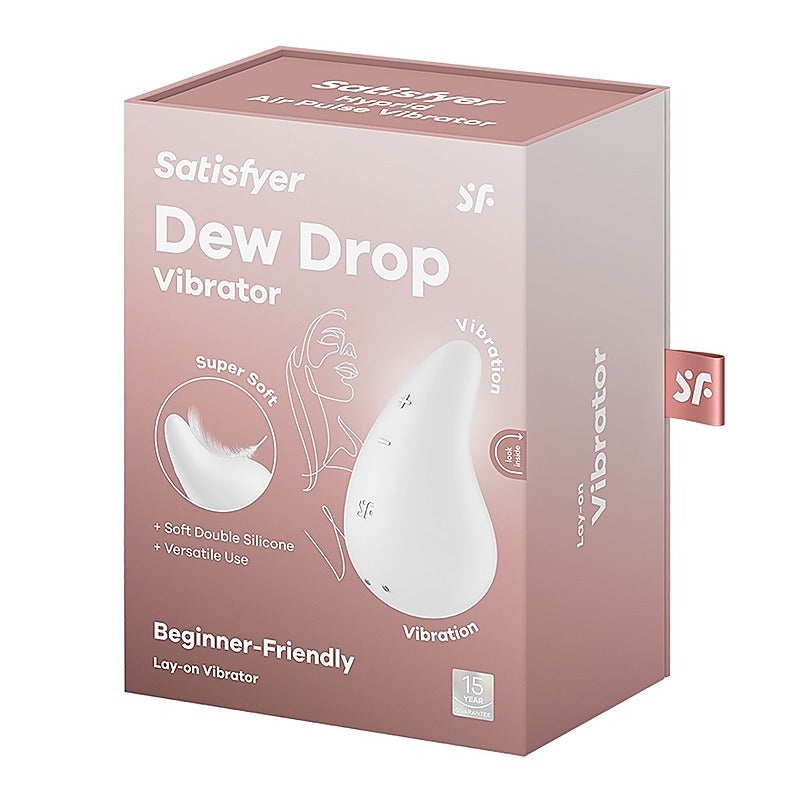 Dew Drop 12 Functions Lay-On Clitoral Vibrator By Satisfyer - Clit Ticklers and Pulsators