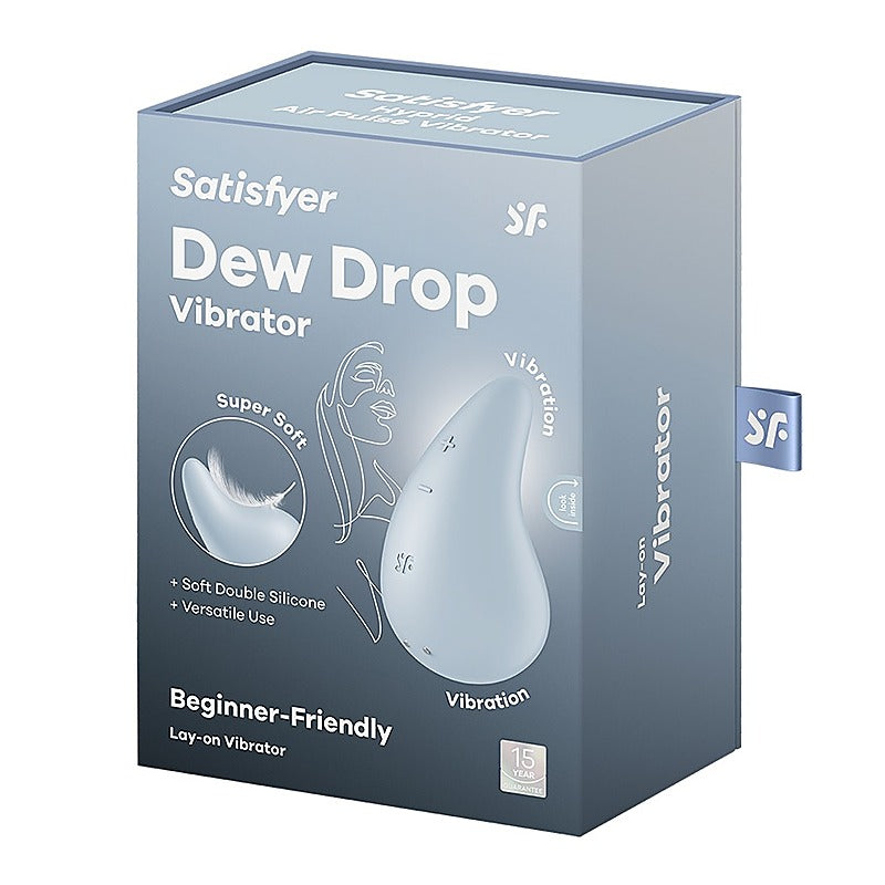 Dew Drop 12 Functions Lay-On Clitoral Vibrator By Satisfyer - Clit Ticklers and Pulsators