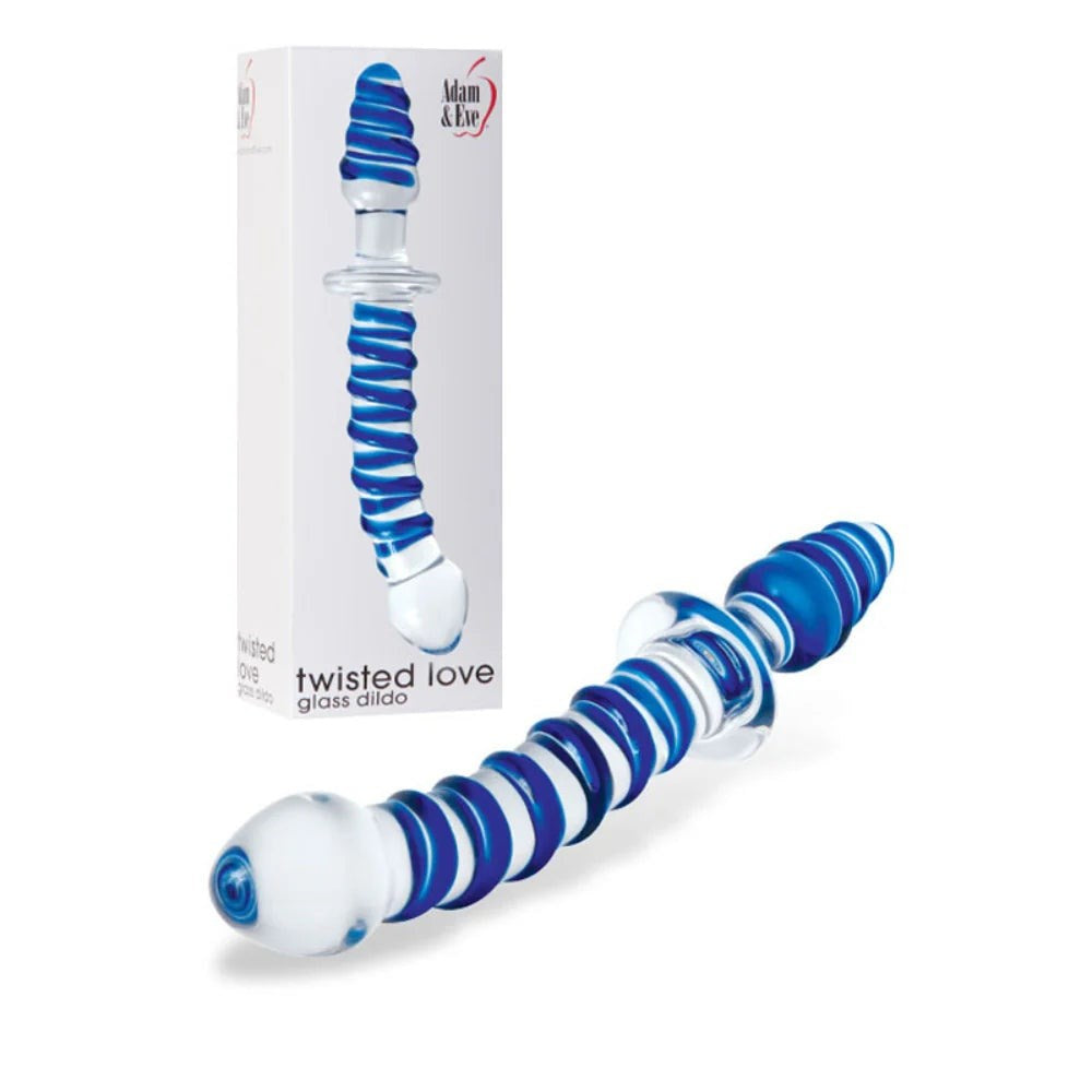 Adam & Eve Twisted Love Glass Dildo - Glass Sex Toys