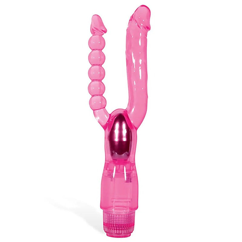 Dual Pleasure Vibe 4.75'' Vibrator with Anal - Anal Beads and Balls