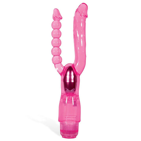 Dual Pleasure Vibe 4.75'' Vibrator with Anal - Anal Beads and Balls