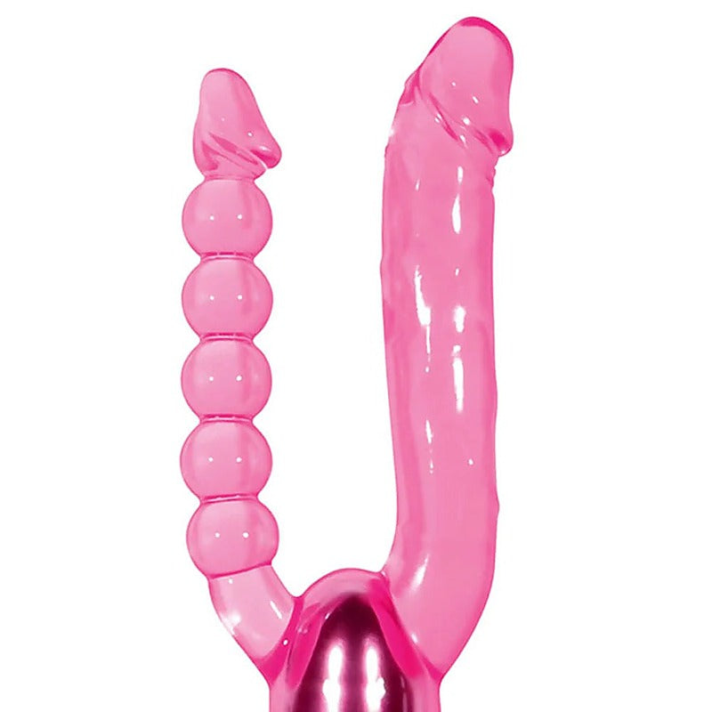 Dual Pleasure Vibe 4.75'' Vibrator with Anal - Anal Beads and Balls