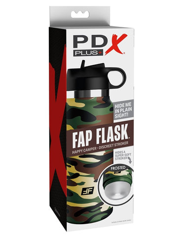 PDX Plus Fap Flask - Happy Camper Mens Masturbator - Masturbators and Strokers