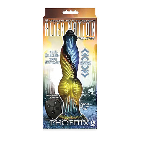 Alien Nation Phoenix - Thrilling 9" Silicone Vibrator - Harness Dildos