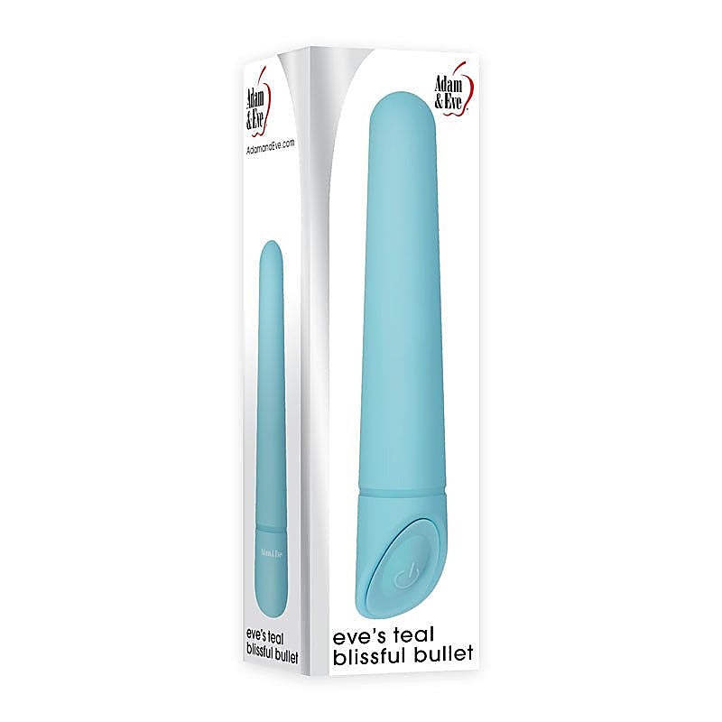 Teal Blissful Bullet Silicone By Adam & Eve - Bullet Vibrators