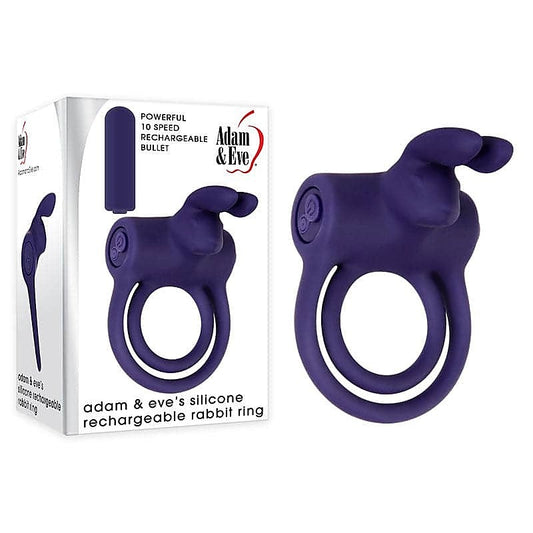 Adam & Eve Silicone Rechargeable Pleasure Ring - Vibrating Cock Rings