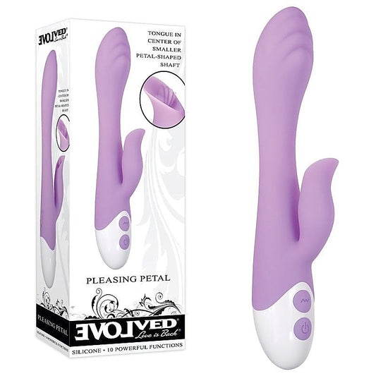 Evolved Pleasing Petal Lilac - Sleek Design, Sensational Sensations - Rabbit Vibrators
