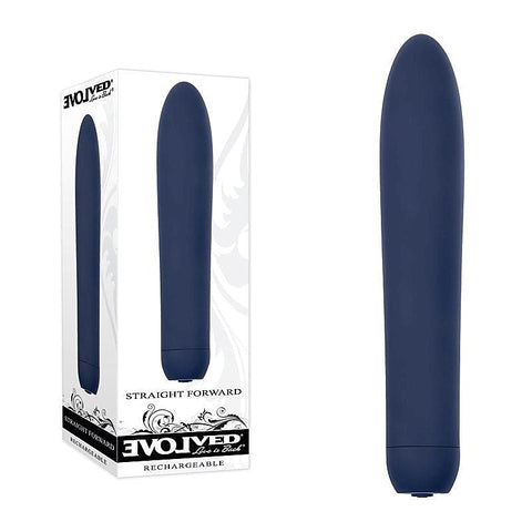 Evolved Straight Forward - Blue Vibrator for Intense Satisfaction - Bullet Vibrators