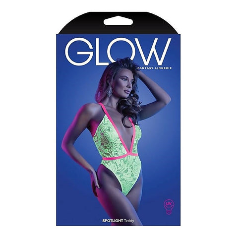 Glow Spotlight Teddy By Fantasy Lingerie - Babydolls and Chemises
