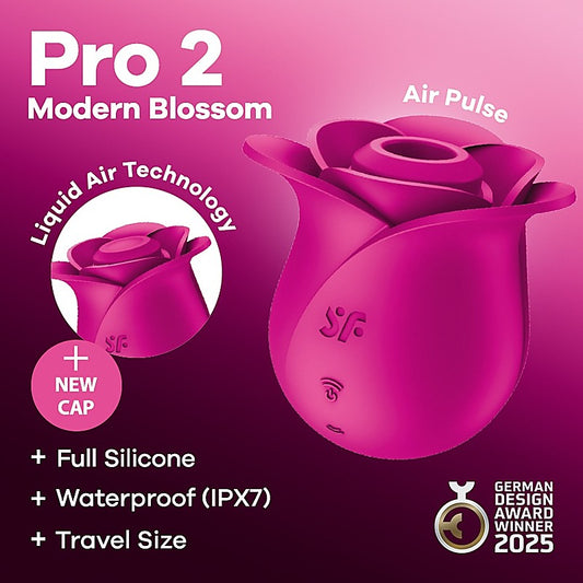 Pro 2 Modern Blossom Clitoral Massager By Satisfyer - Clit Ticklers and Pulsators