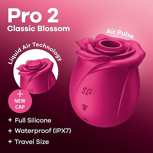 Satisfyer Pro 2 Classic Blossom Clitoral Vibrator - Clit Ticklers and Pulsators