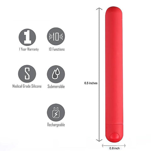 Maia Abbie XL Bullet - 10 Functions, Waterproof, USB Rechargeable - Bullet Vibrators