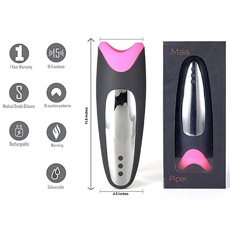 Maia Toys Piper - Warming Vibrations for Unparalleled Pleasure - Masturbators and Strokers
