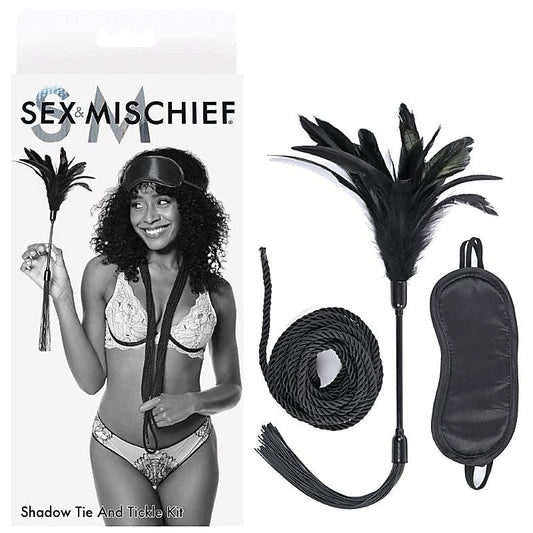 S&M Shadow Tie And Tickle Kit By Sportsheets - Bondage Kits