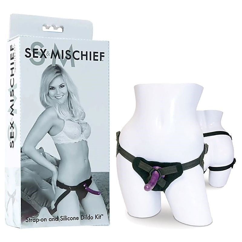Sex & Mischief Strap-On & Dildo Kit Adjustable Strap-On - Strap On Sextoys