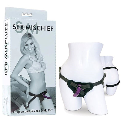 Sex & Mischief Strap-On & Dildo Kit Adjustable Strap-On - Strap On Sextoys