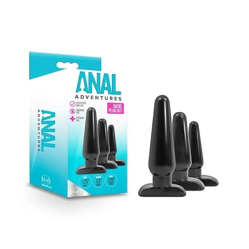 Anal Adventures Basic Plug Set By Blush Novelties - Butt Plugs