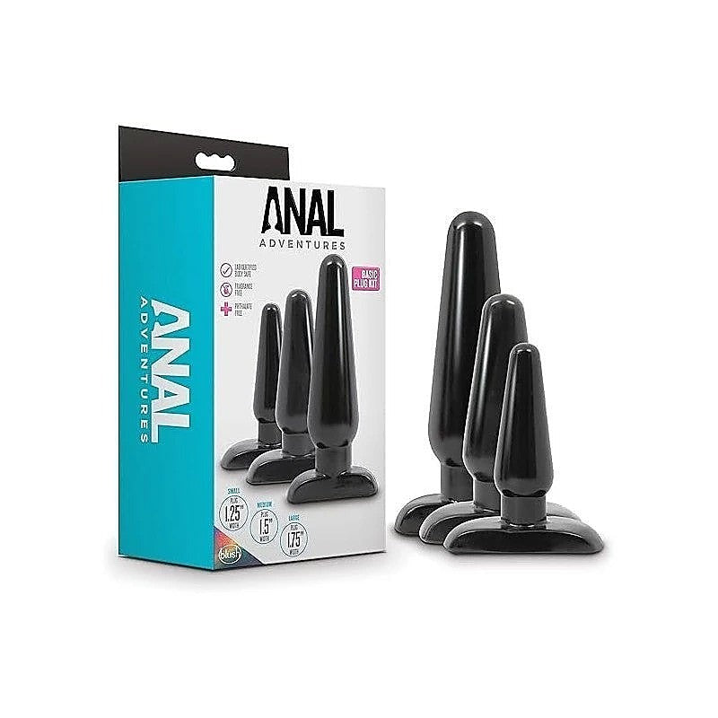 Anal Adventures Basic Plug Set By Blush Novelties - Butt Plugs