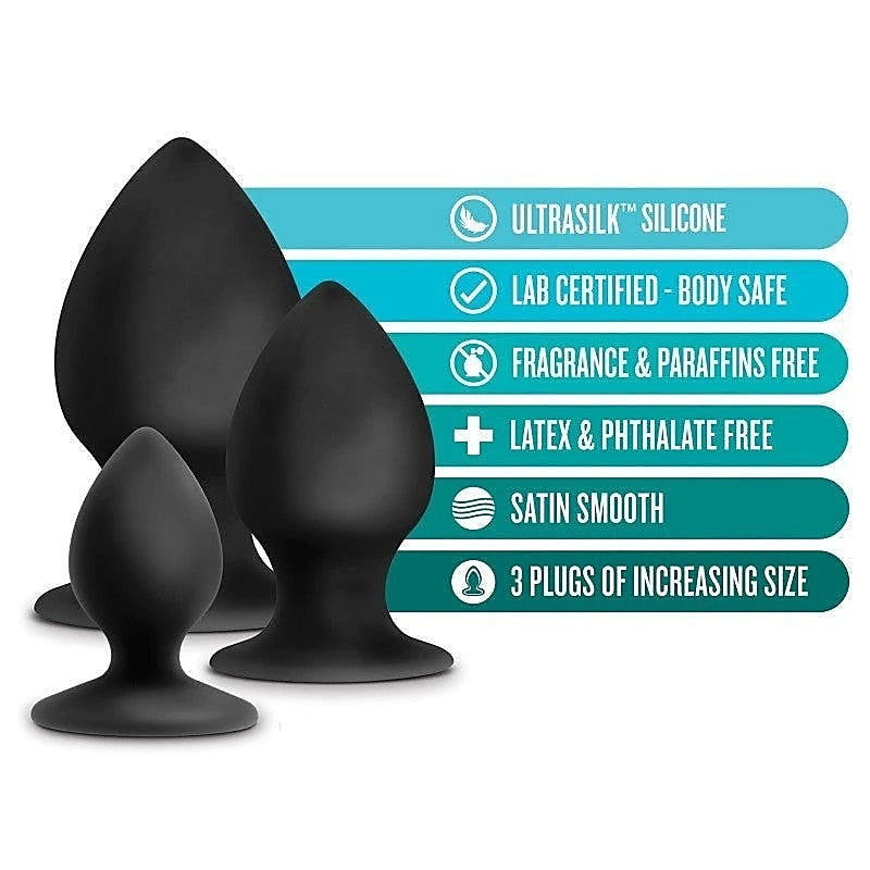 Anal Adventures Platinum Pleasure Plug Set - Butt Plugs