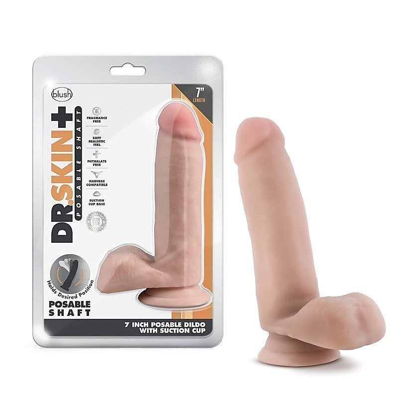 Dr. Skin Plus 7 Inch Poseable Dildo By Blush Novelties - Realistic Dildos