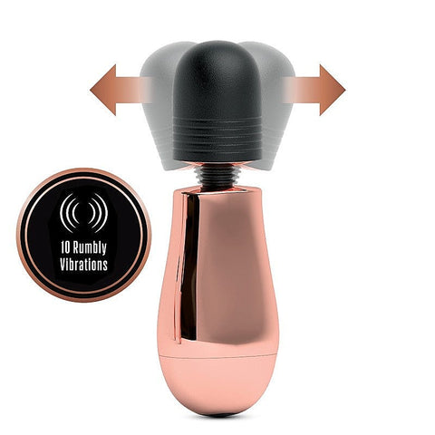 Lush Cora Rose Gold Mini Wand By Blush Novelties - Body Wands