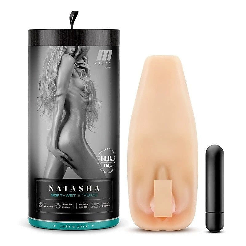 Blush Novelties Natasha - Sensual Vibrating Stroker - Masturbators and Strokers