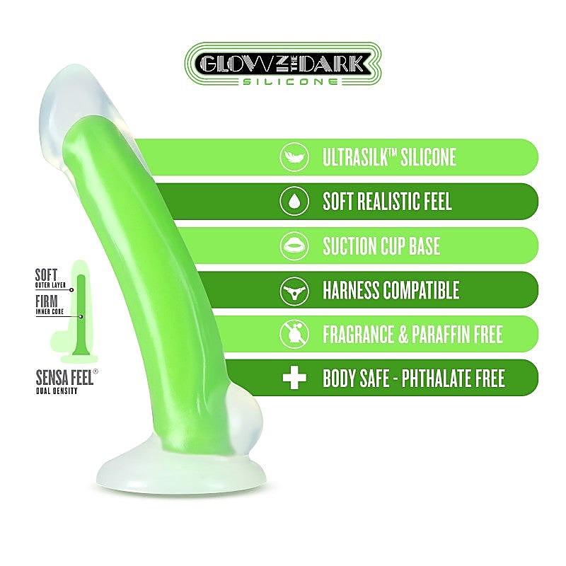 Neo Elite Glow Omnia Glow In Dark Dual Density Dong - Realistic Dildos