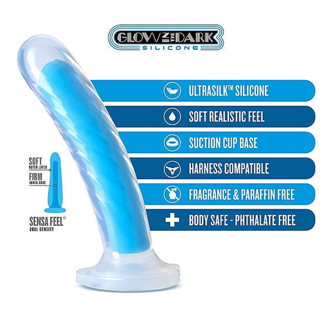 Neo Elite Glow Tao 7 Inch Dildo by Blush Novelties - Realistic Dildos
