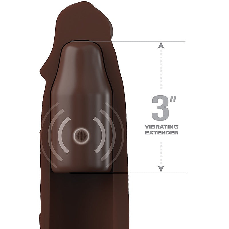 Fx Elite 3 Inch Vibrating Penis Extension - Penis Sleeves and Extenders